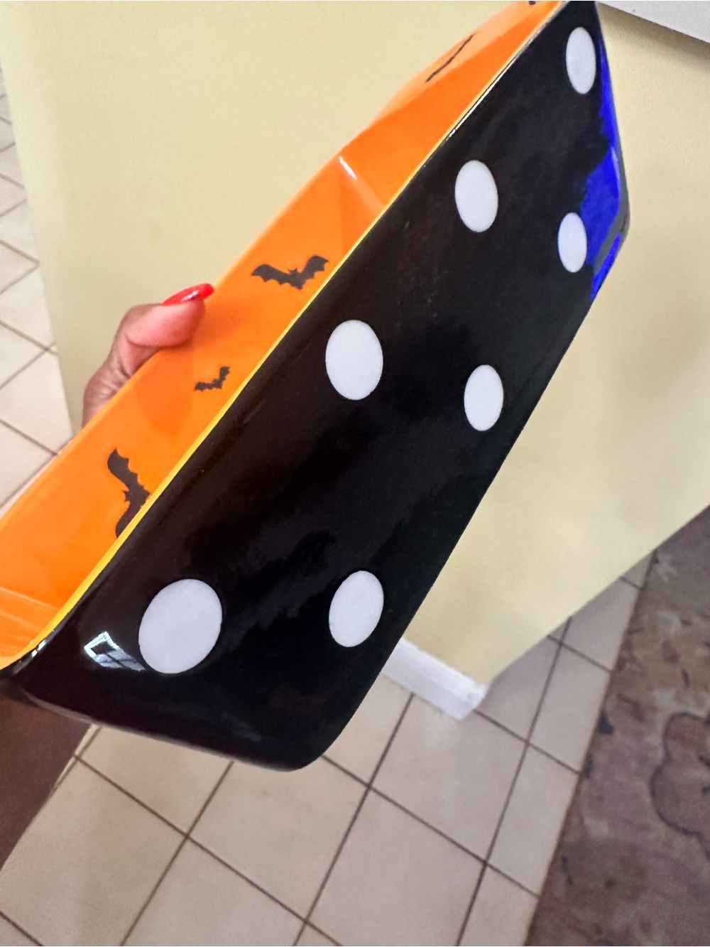 Halloween Ceramic Bakeware Dish - Black & Orange